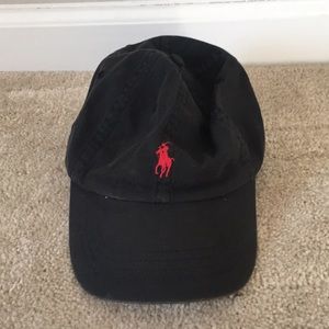 Black polo w/ leather strap